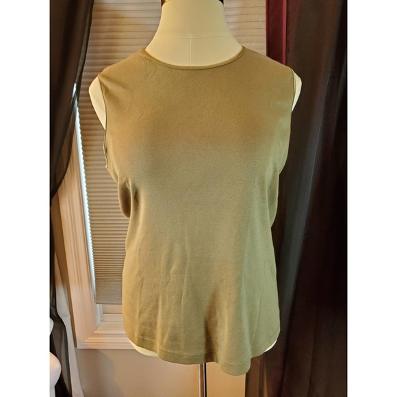 CJ Banks Size 2X Olive Tank Top - Picture 1 of 5
